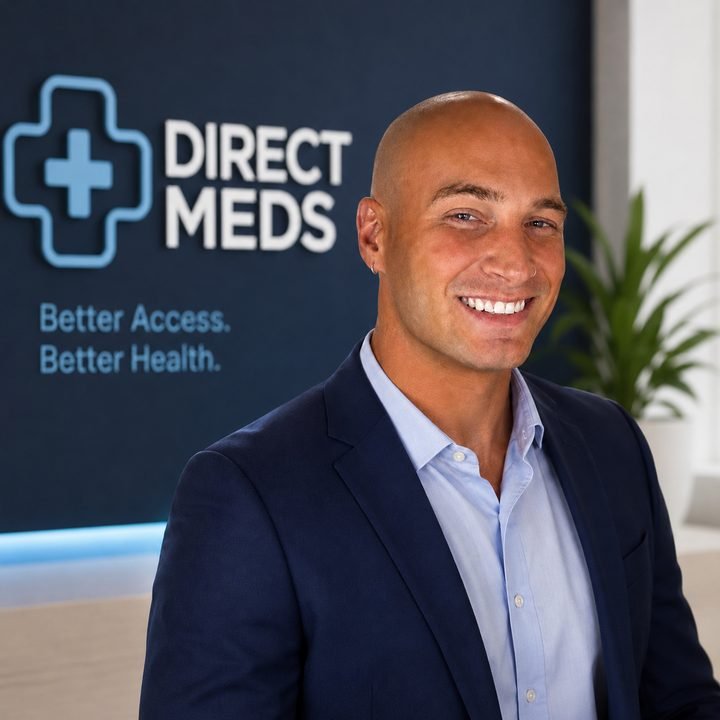 Malcolm Peck at the DirectMeds office